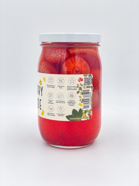 The Pickled Strawberry Lemonade - Sweet & Tangy Concentrate Flavors in a Jar