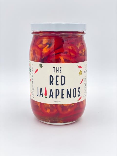 The Pickled Red Jalapeños| for Flavor Enhancement - 17 oz Jar