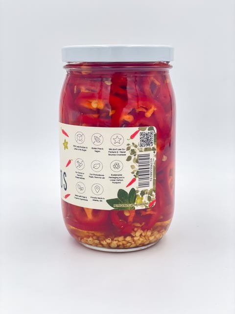The Pickled Red Jalapeños| for Flavor Enhancement - 17 oz Jar