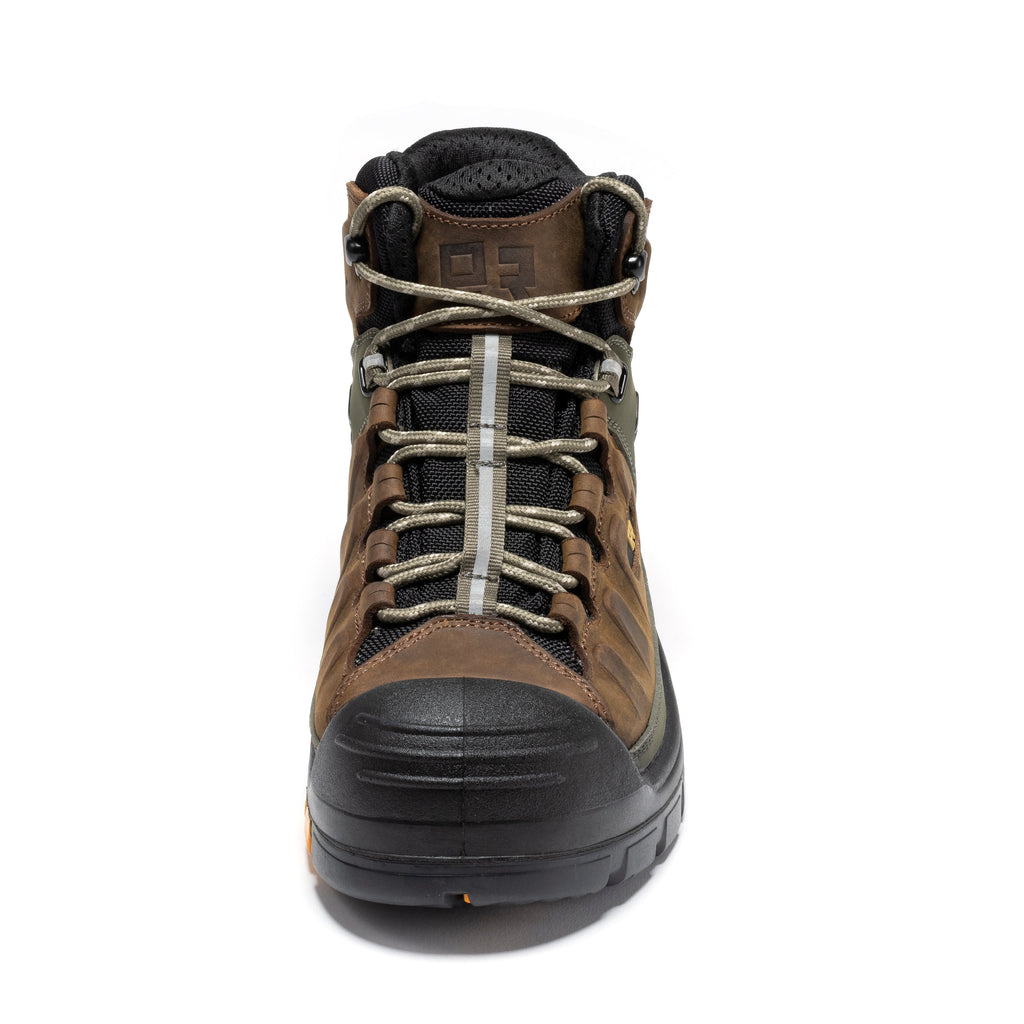 ROCKROOSTER Woodland Brown 6 inch Composite Toe Waterproof Leather Work Boots AK661