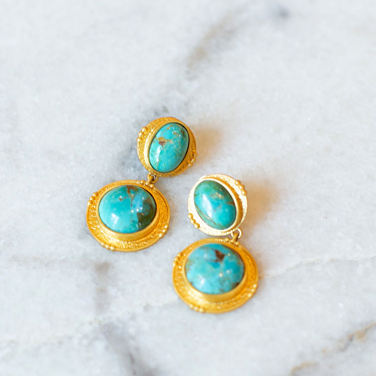Island Hopping Drop Earrings - Turquoise - Shop Avnu