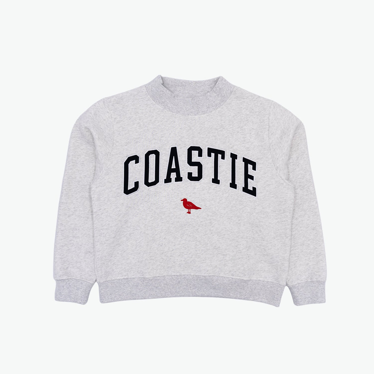 Coastie Embroidered Mock Neck Sweatshirt
