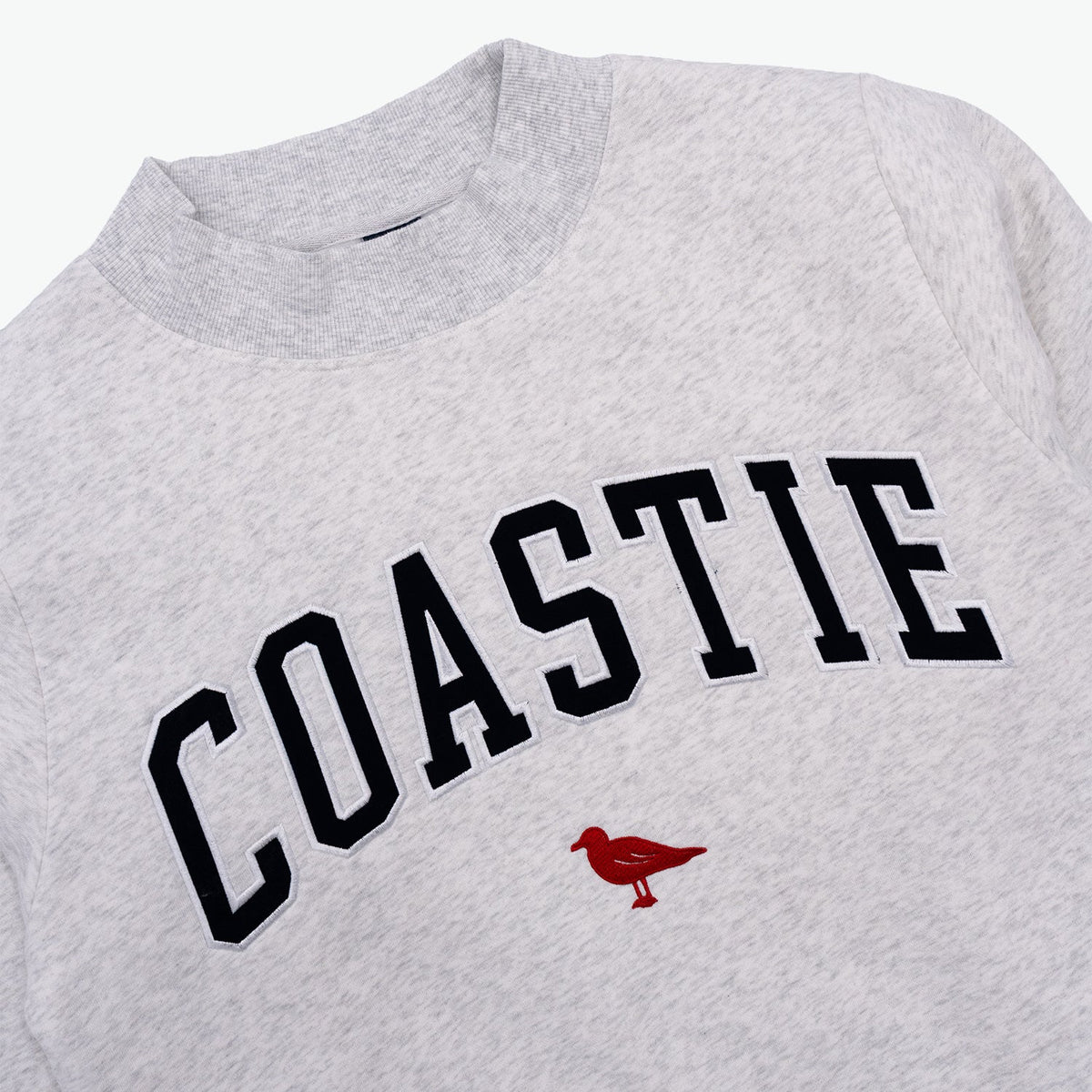 Coastie Embroidered Mock Neck Sweatshirt