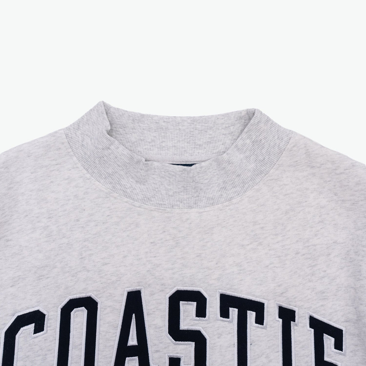 Coastie Embroidered Mock Neck Sweatshirt