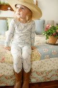 Blue Belle 2pc Ribbed Bamboo Pajamas - Shop Avnu