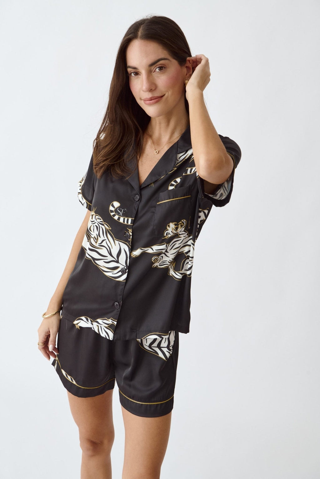 Washable Silk Pajama Set - Kenya Short - Shop Avnu