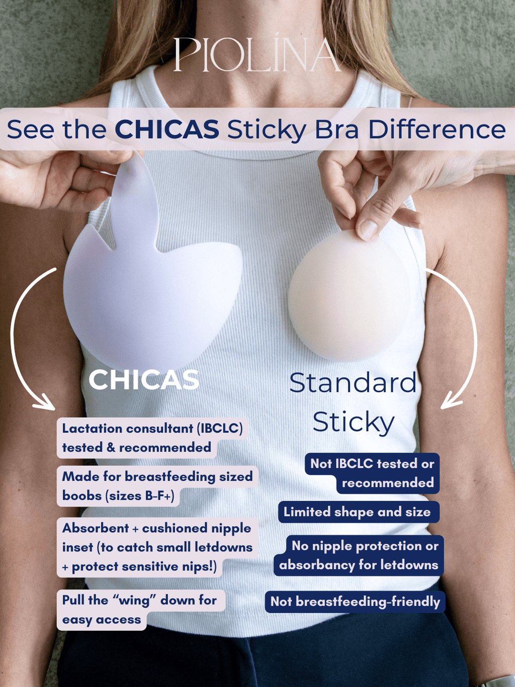 CHICAS: Nursing - Friendly Sticky Bra - Shop Avnu