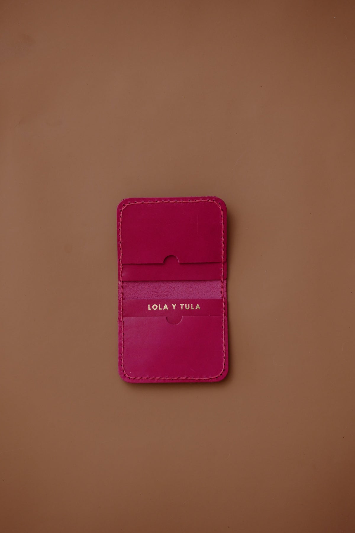 Leather Cardholder Wallet Pink