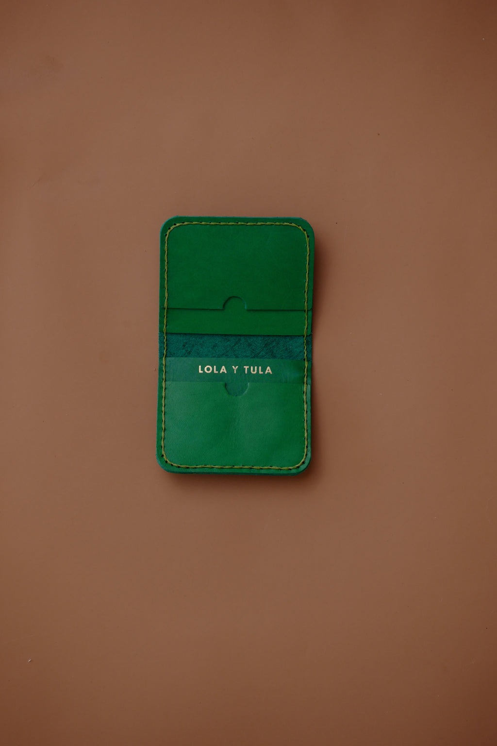 Leather Cardholder Wallet Emerald