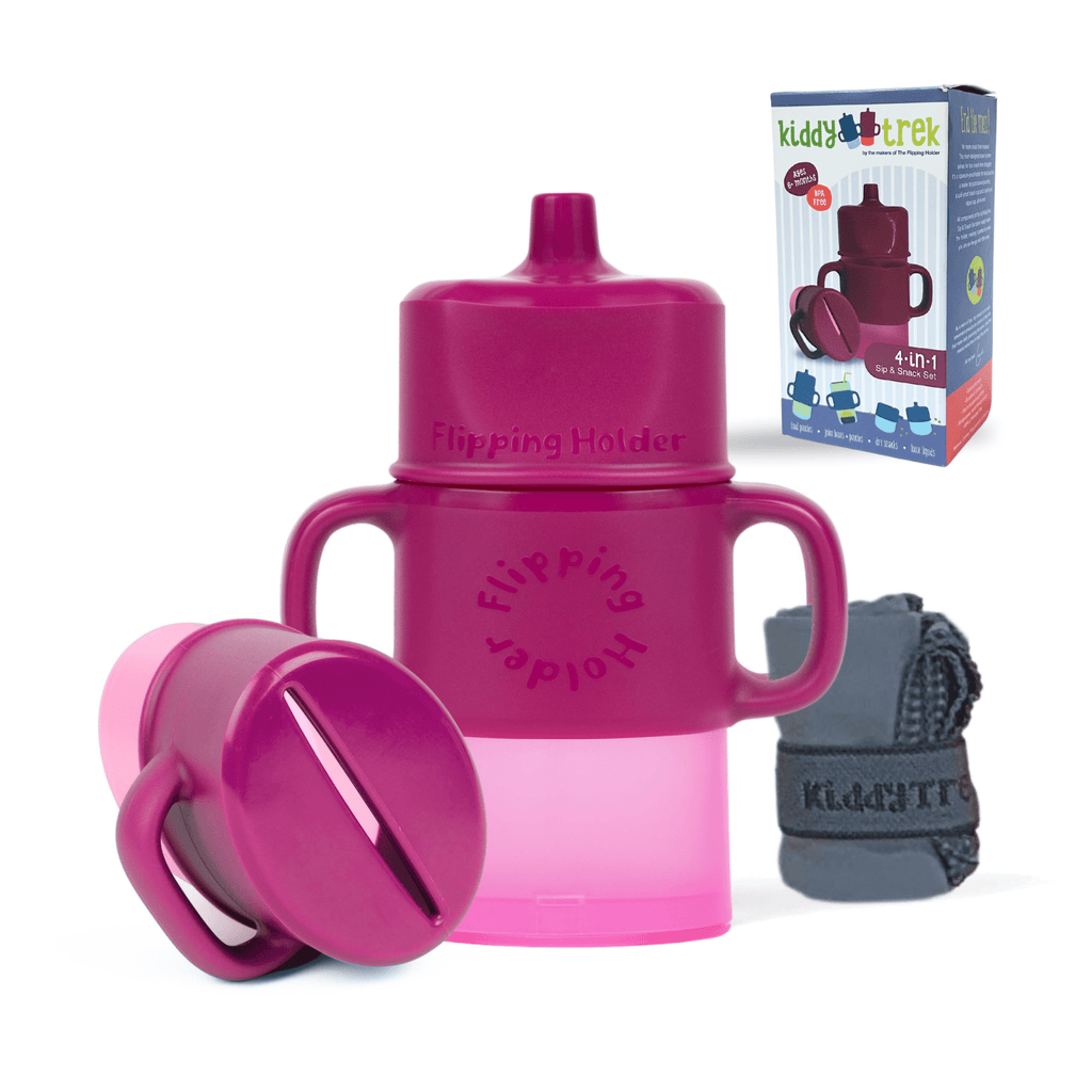 KiddyTrek 4 - in - 1 Sip & Snack Set - Food Pouch & Juice Box Holder, Snack Cup, Sip Cup ALL IN ONE - Shop Avnu