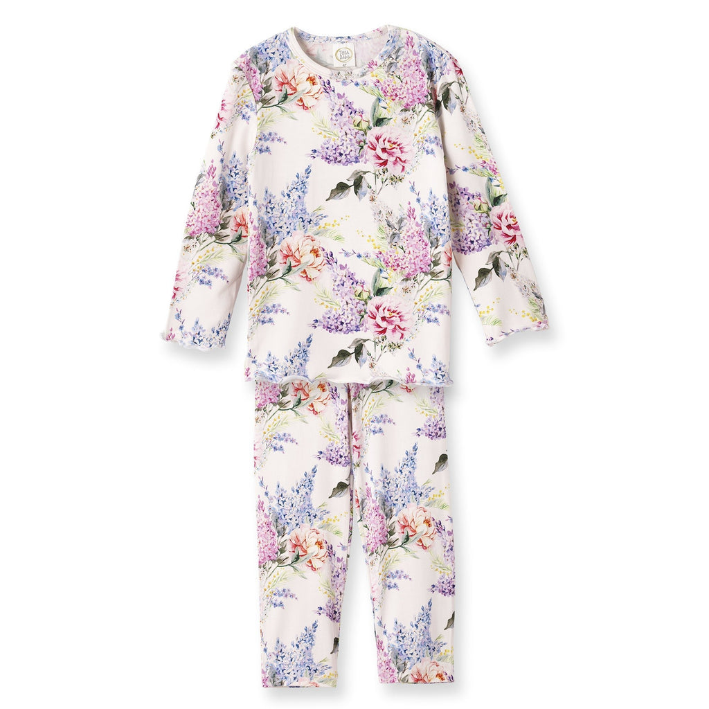 Dream Blossom Bamboo Kids Pajama Set with Floral Print - Shop Avnu