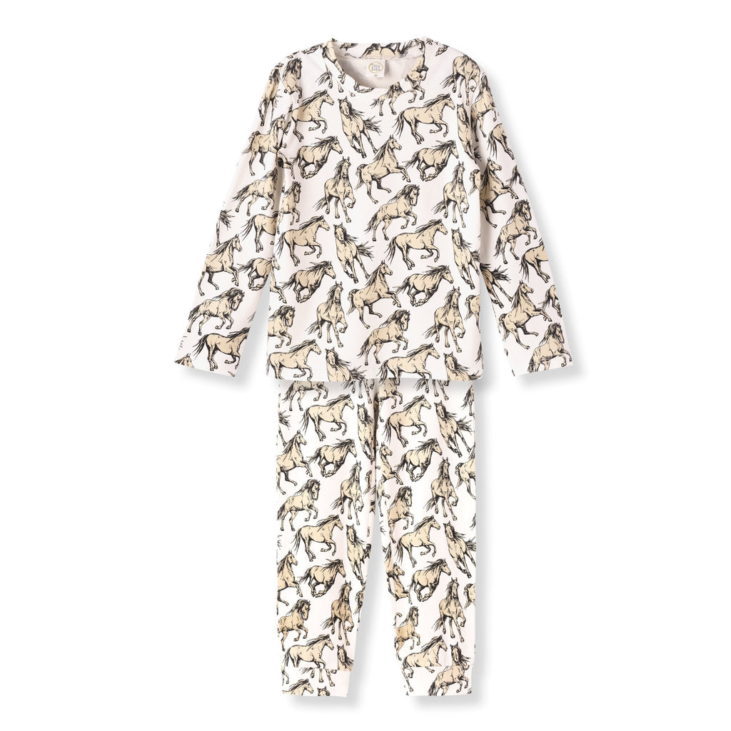 Wild Horses Kids Bamboo Pajama Set - Shop Avnu