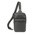 Black Pebbled Full-Grain Leather Sling Bag for Men – Crossbody Travel & Everyday Carry