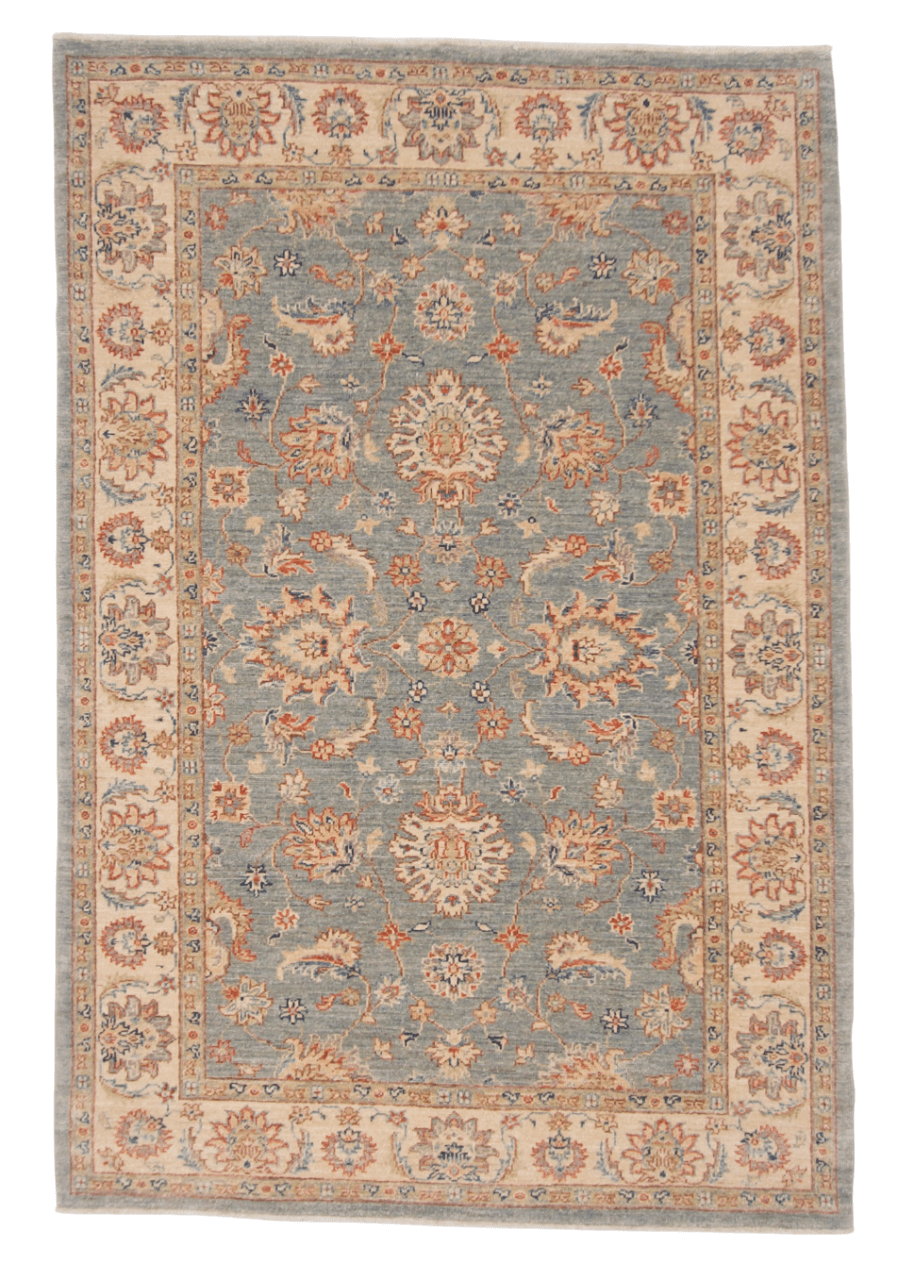Chobi Farahan (4'02"x6'03") lt.blue/ivory