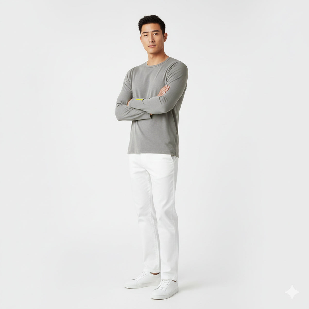 Mason Grey Long Sleeve Crew