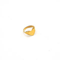 Mawi Love Golden Heart Shape Initial Ring
