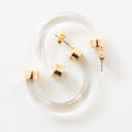 Clear Mini Hoop Earrings - Shop Avnu
