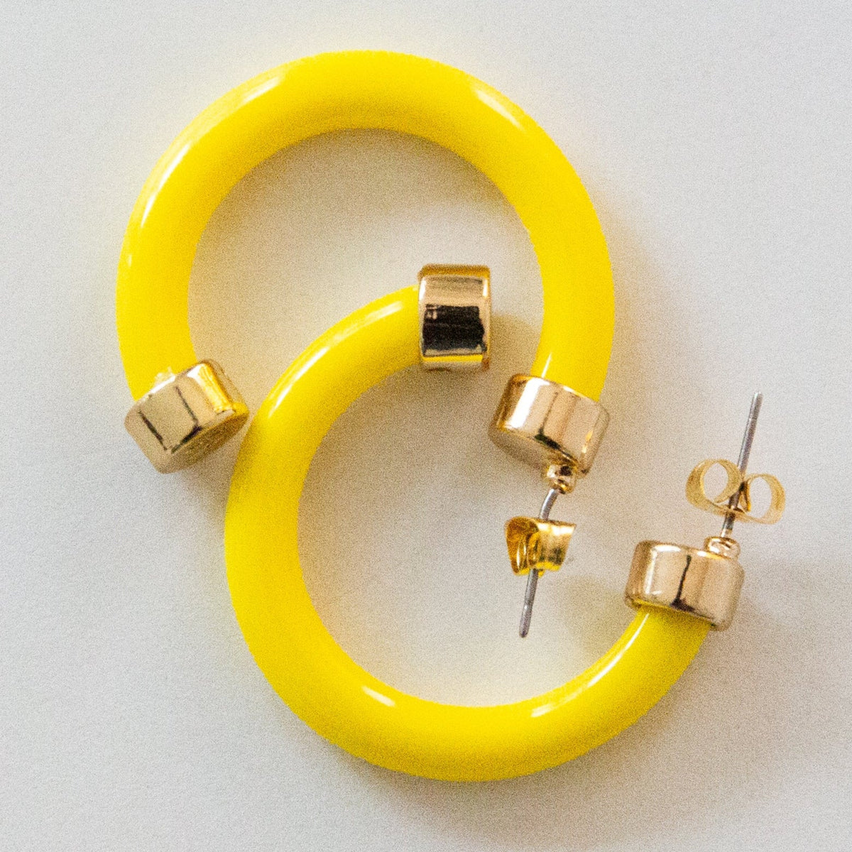 Yellow Mini Hoop Earrings - Shop Avnu