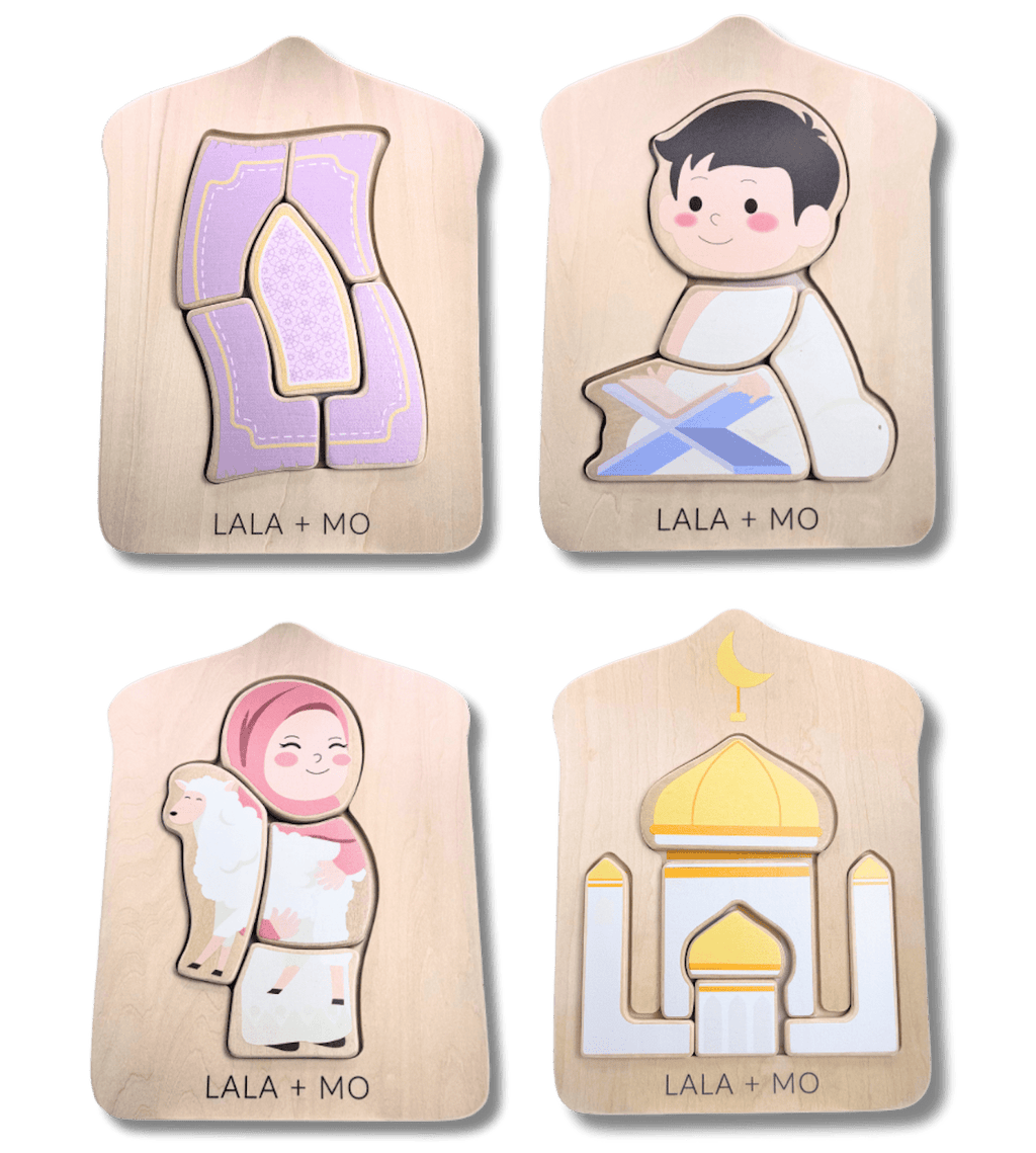 Chunky Islamic Block Puzzles (Set of FOUR) - Shop Avnu