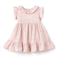 Eyelet Girl's Cotton Dress for Special Occasions - Pink - Shop Avnu
