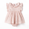 Eyelet Skirted Baby Bodysuit – Cotton for Special Occasions - Shop Avnu