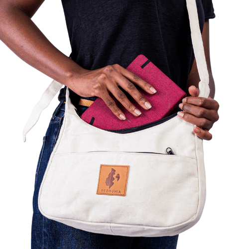 Crossbody Crescent Bag - Canvas Shoulder Bag for Women