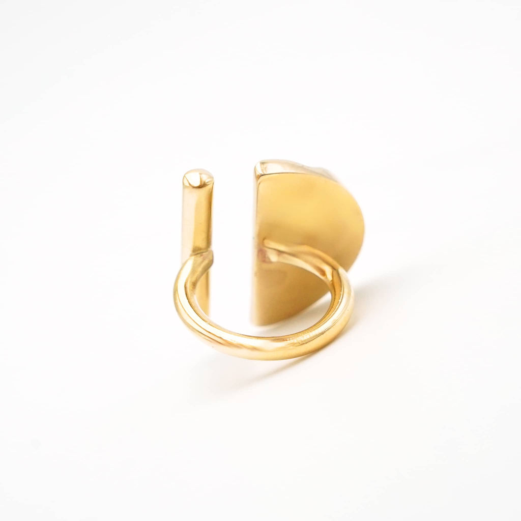 Nika Bar and Semicircle Adjustable Ring for Women