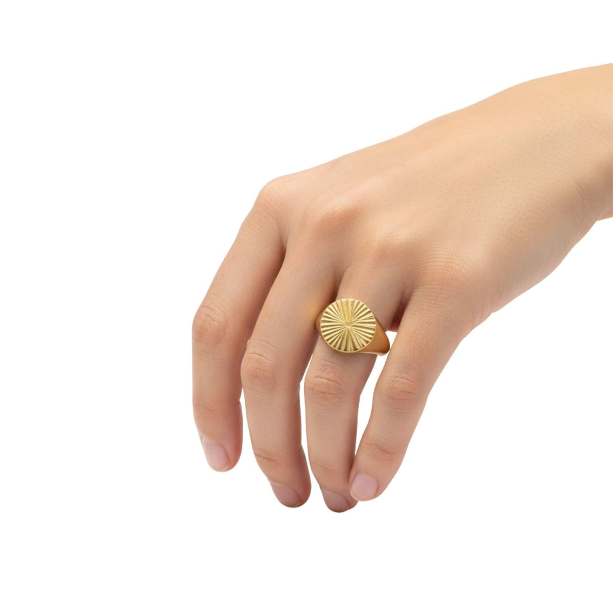 Nila Sun Signet Ring for Men and Women