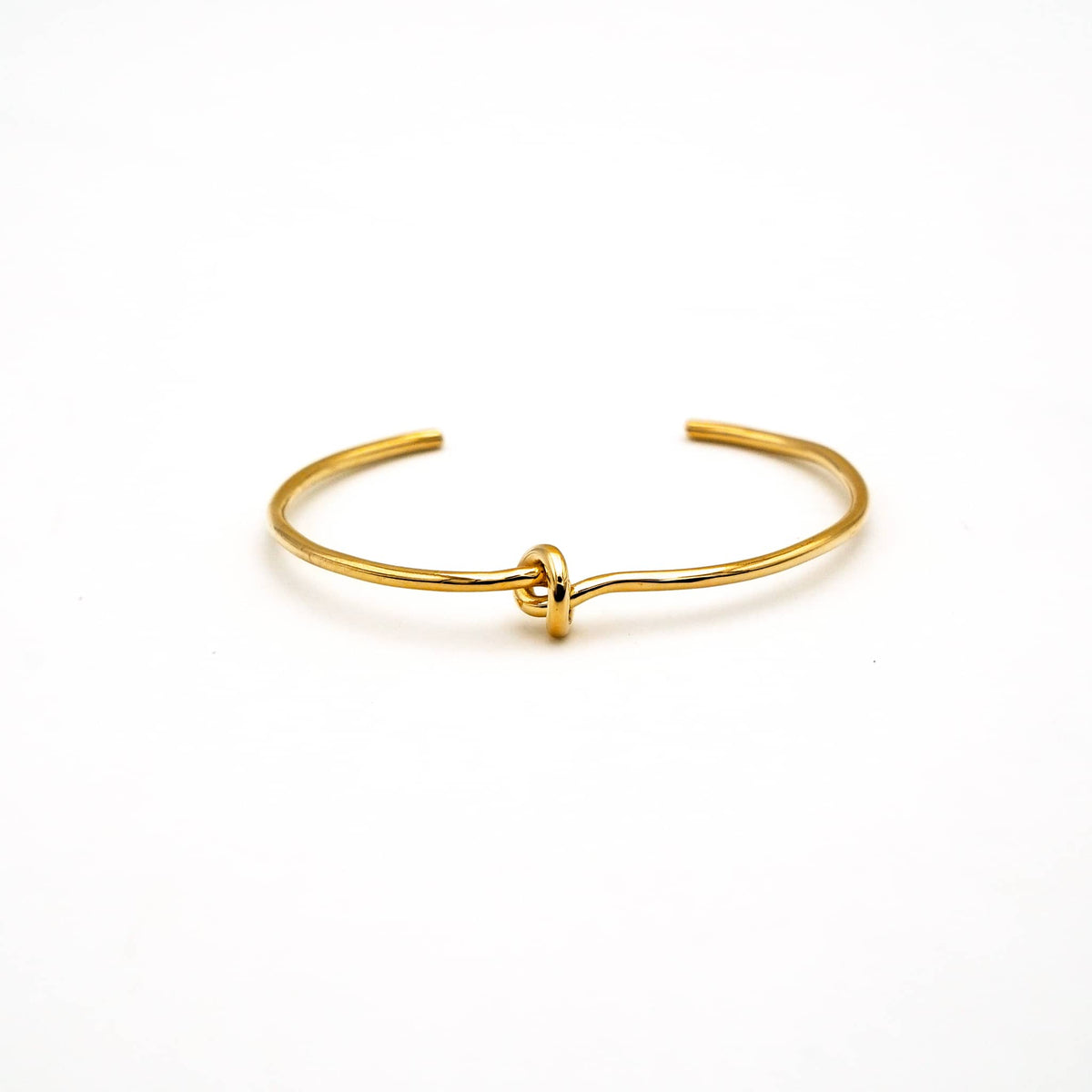 Open Knot Cuff Bracelet in Brass for Women - Tatu