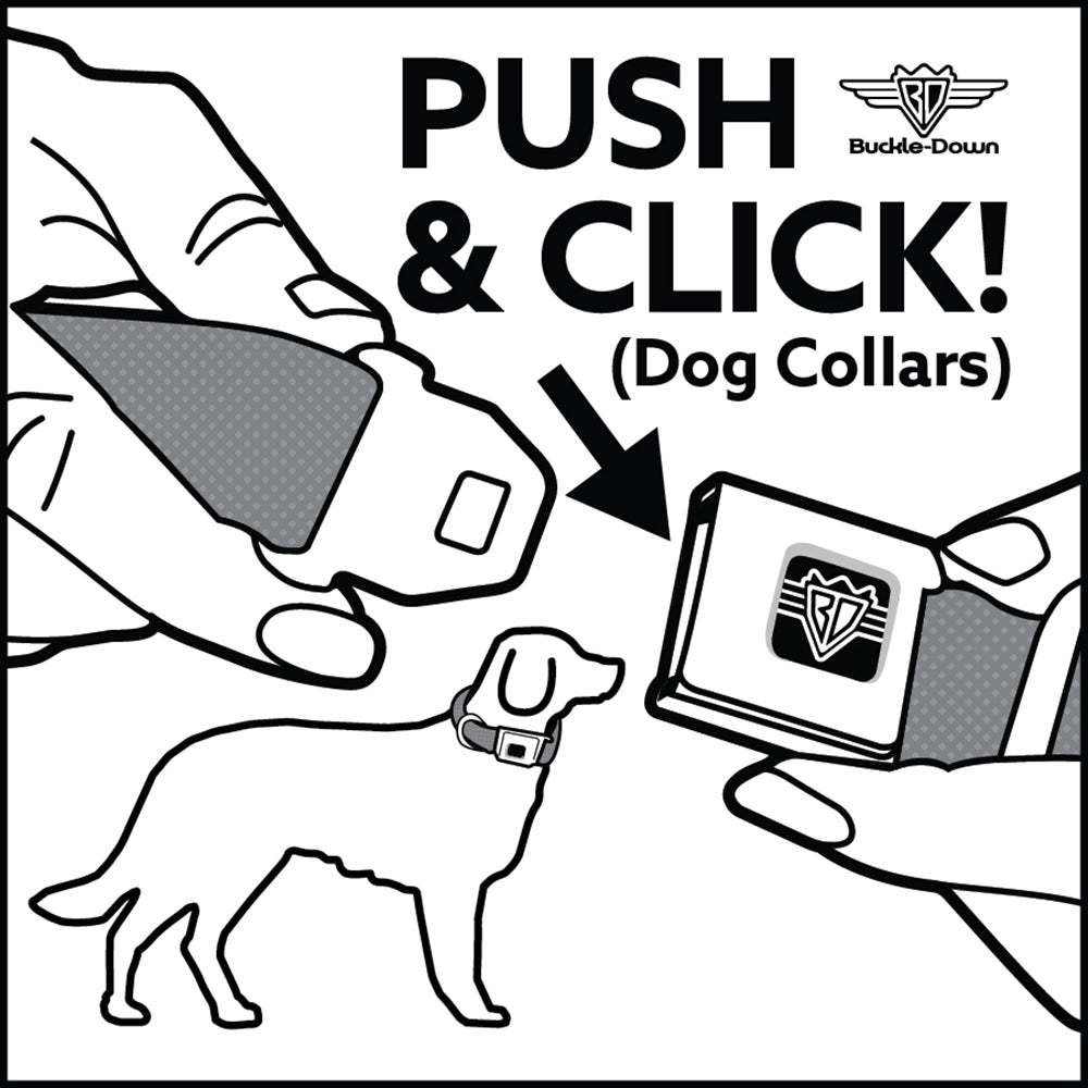 Dog Bone Seatbelt Buckle Collar - Mud Flap Girl Repeat Black/Orange Fade