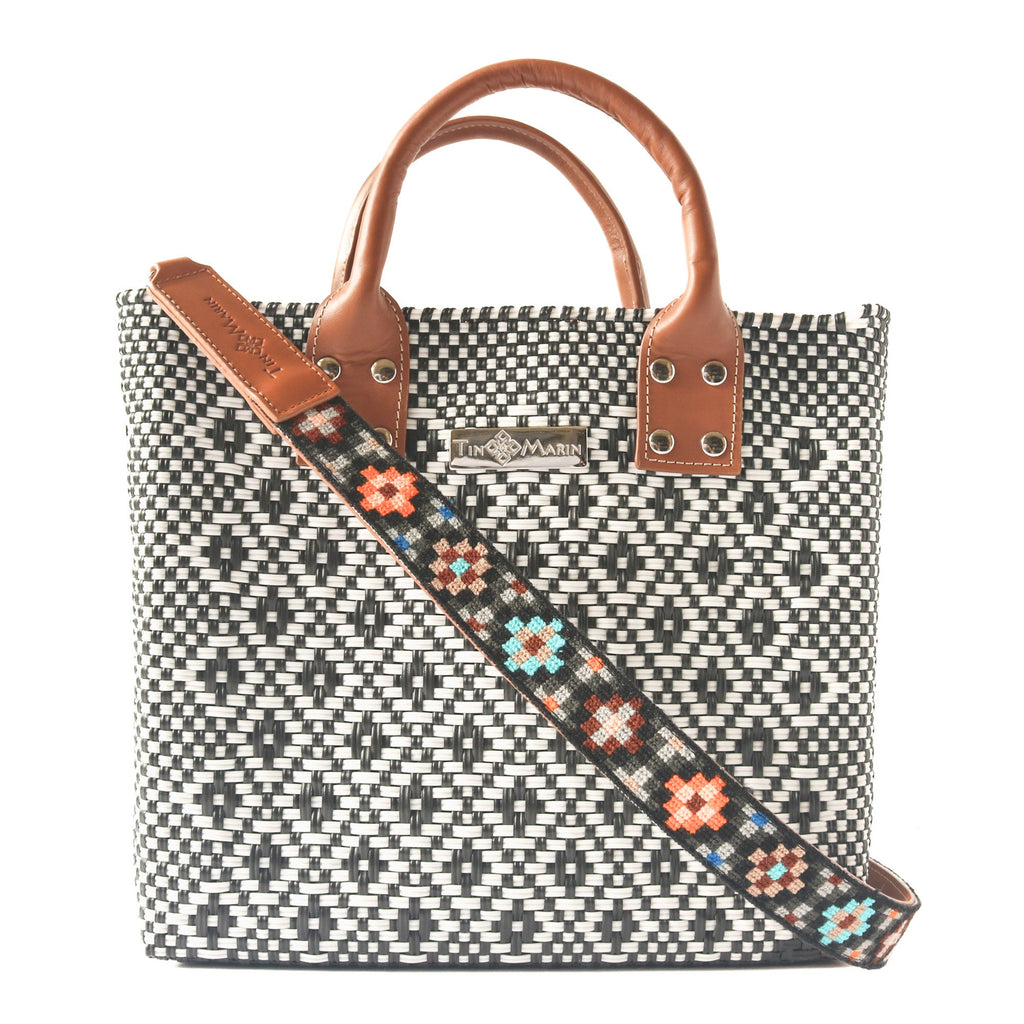 Panda Large Woven Crossbody Bag