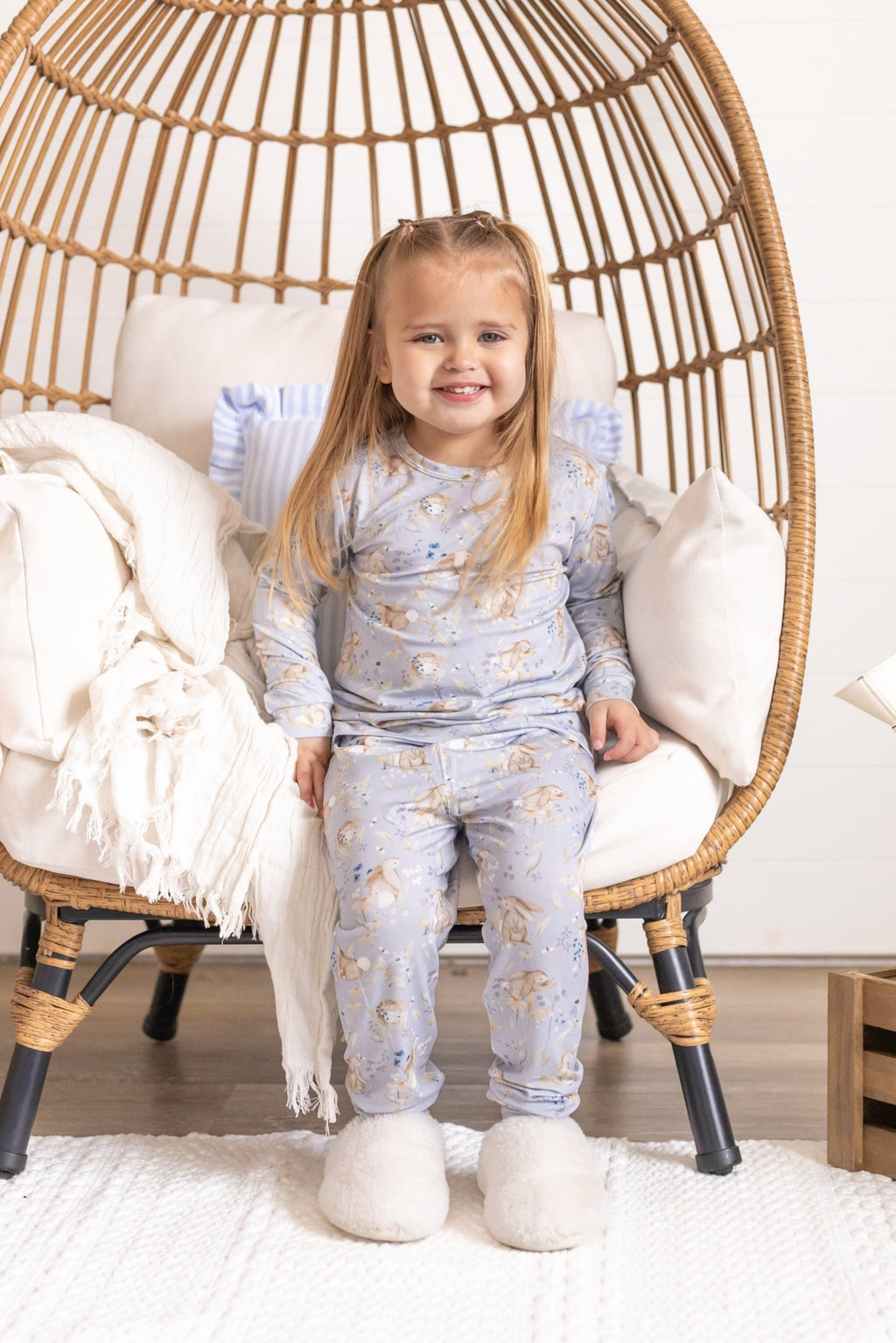 Bunny Blossoms 2pc Bamboo Pajamas - Shop Avnu