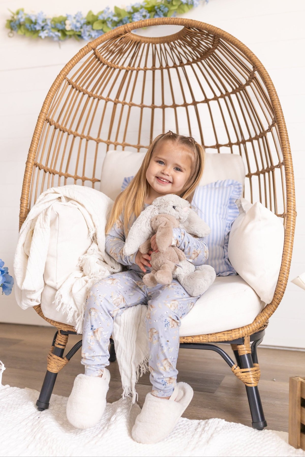 Bunny Blossoms 2pc Bamboo Pajamas - Shop Avnu