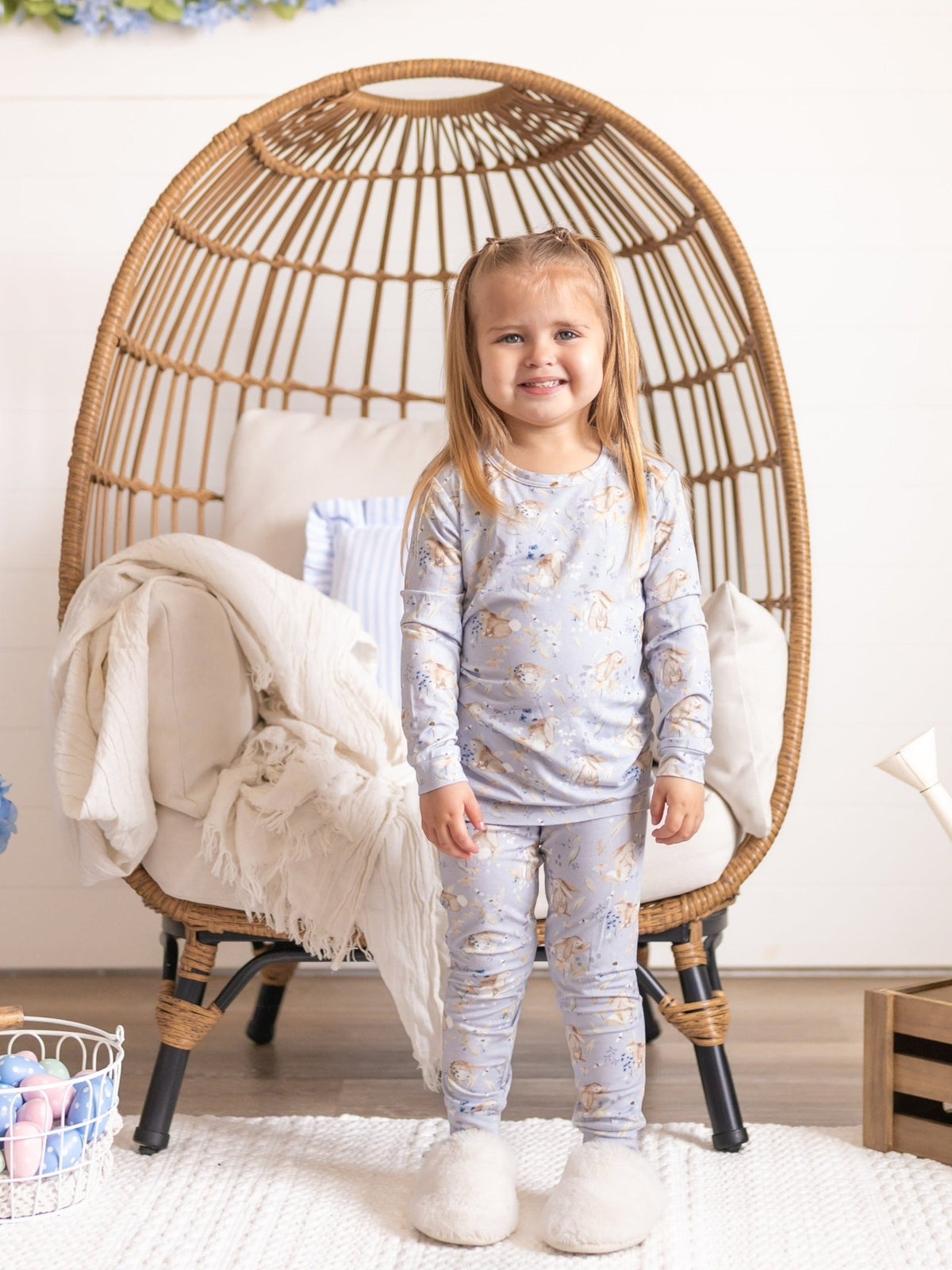Bunny Blossoms 2pc Bamboo Pajamas - Shop Avnu