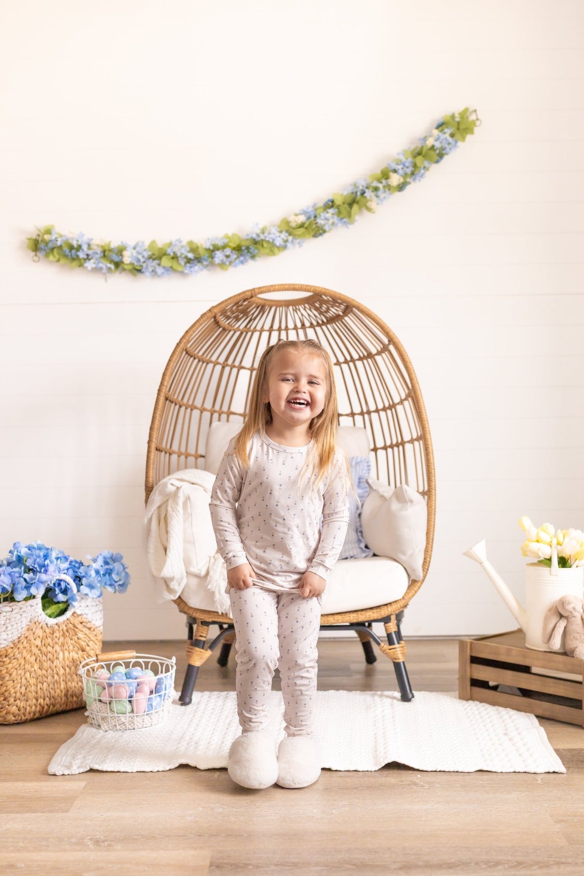 Tiny Tulips 2pc Bamboo Pajamas - Shop Avnu