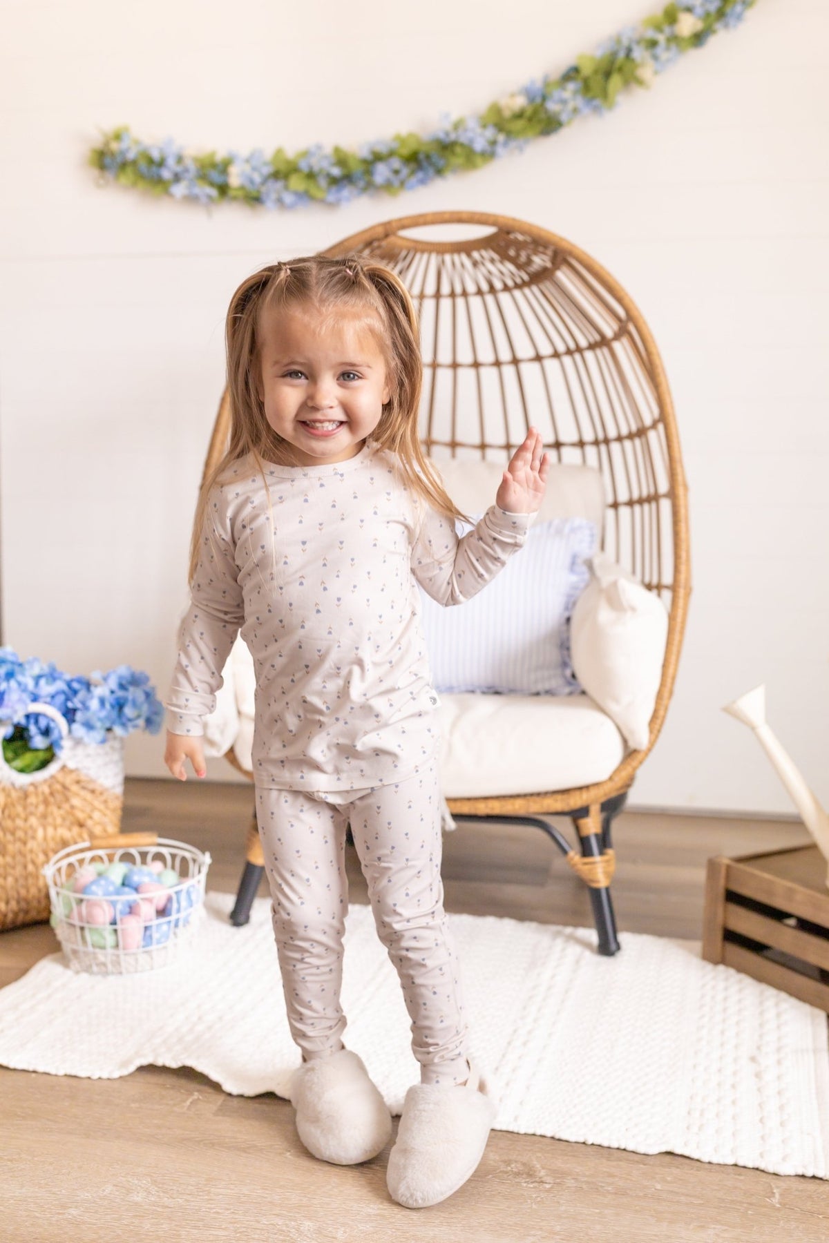 Tiny Tulips 2pc Bamboo Pajamas - Shop Avnu