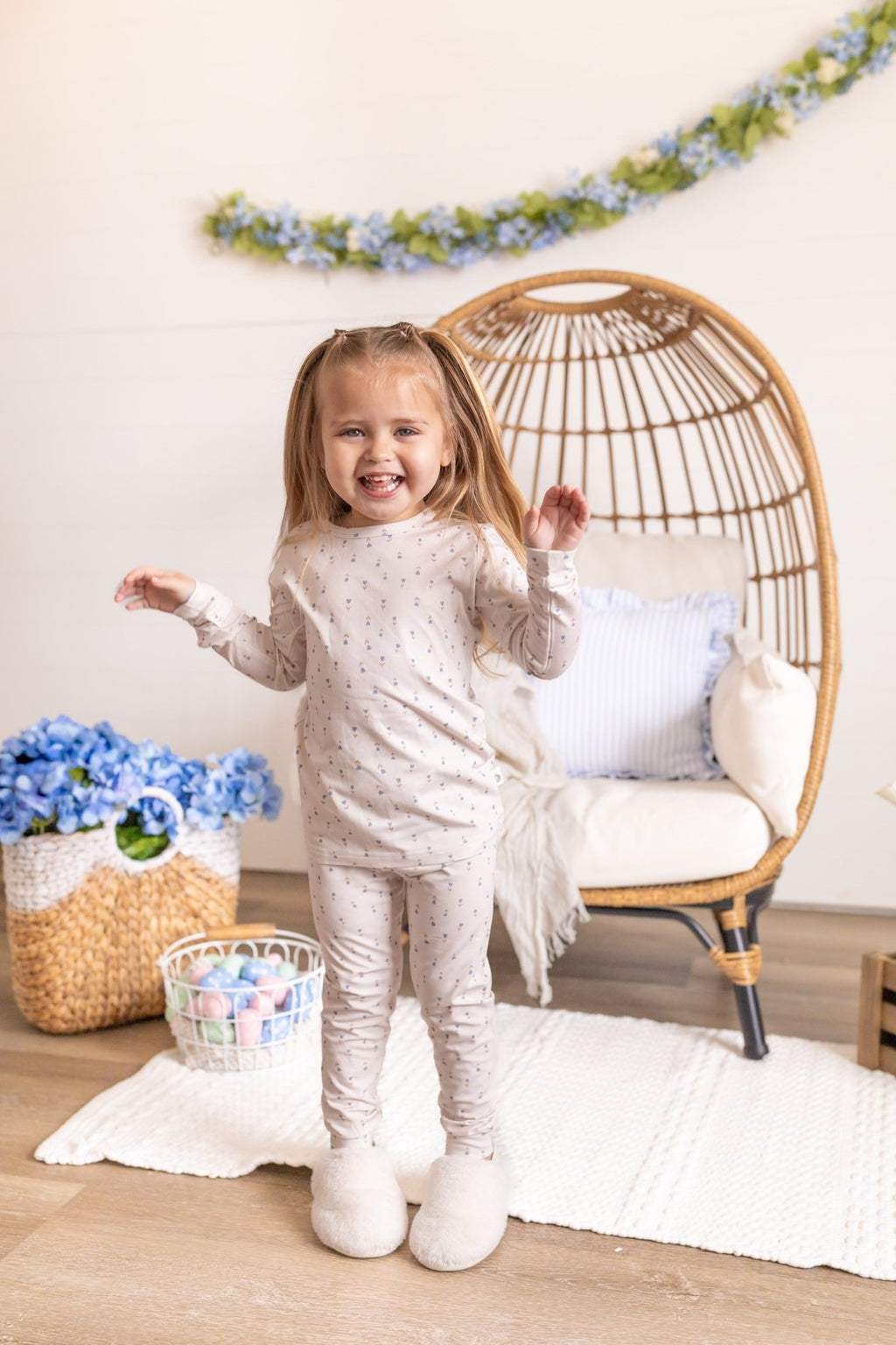 Tiny Tulips 2pc Bamboo Pajamas - Shop Avnu
