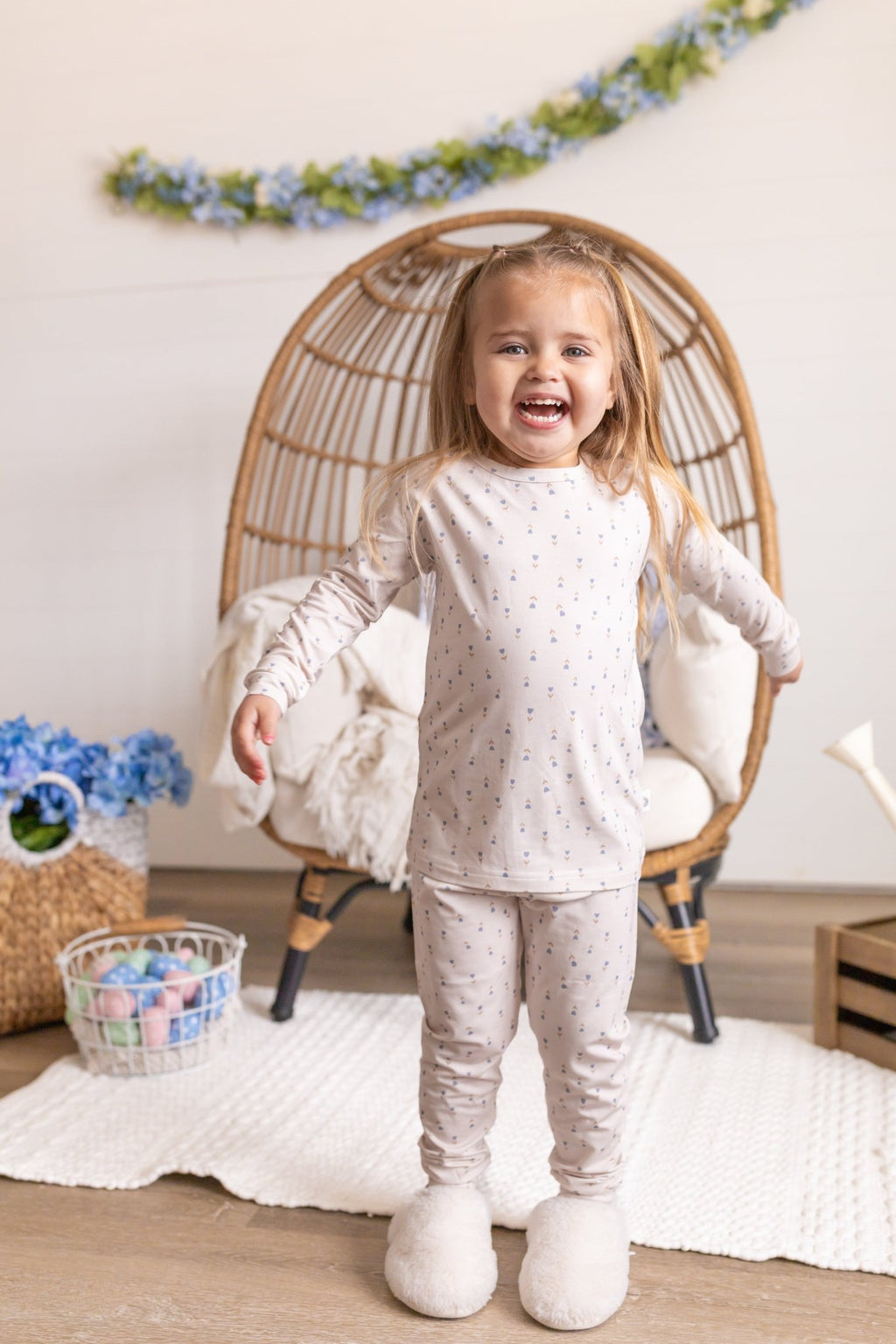 Tiny Tulips 2pc Bamboo Pajamas - Shop Avnu