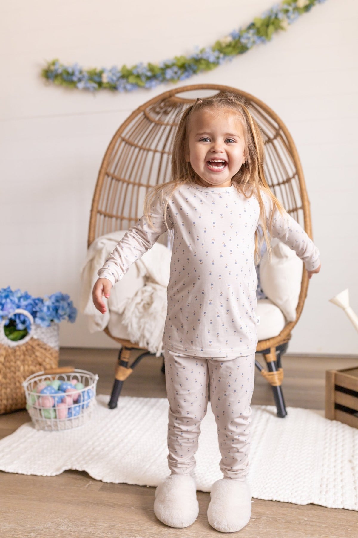 Tiny Tulips 2pc Bamboo Pajamas - Shop Avnu