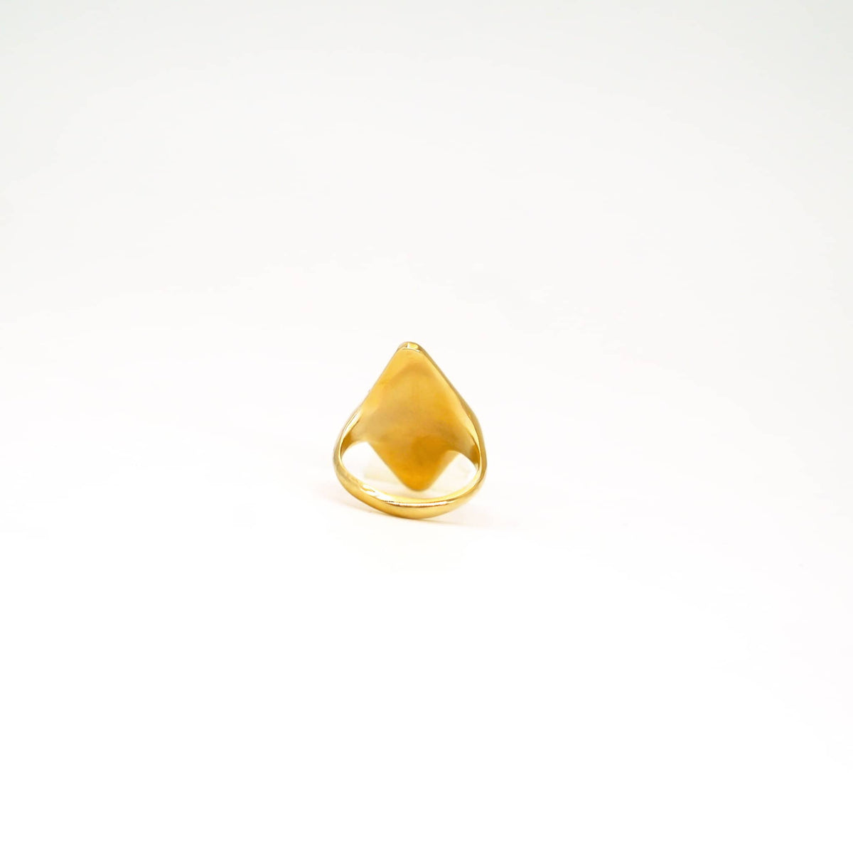 Pia Brass Geometric Pyramid Statement Ring