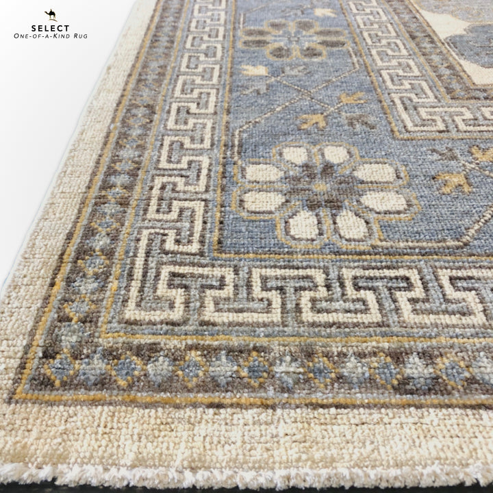 Antique-Washed Khotan (8'11"x11'10") ivory/gray