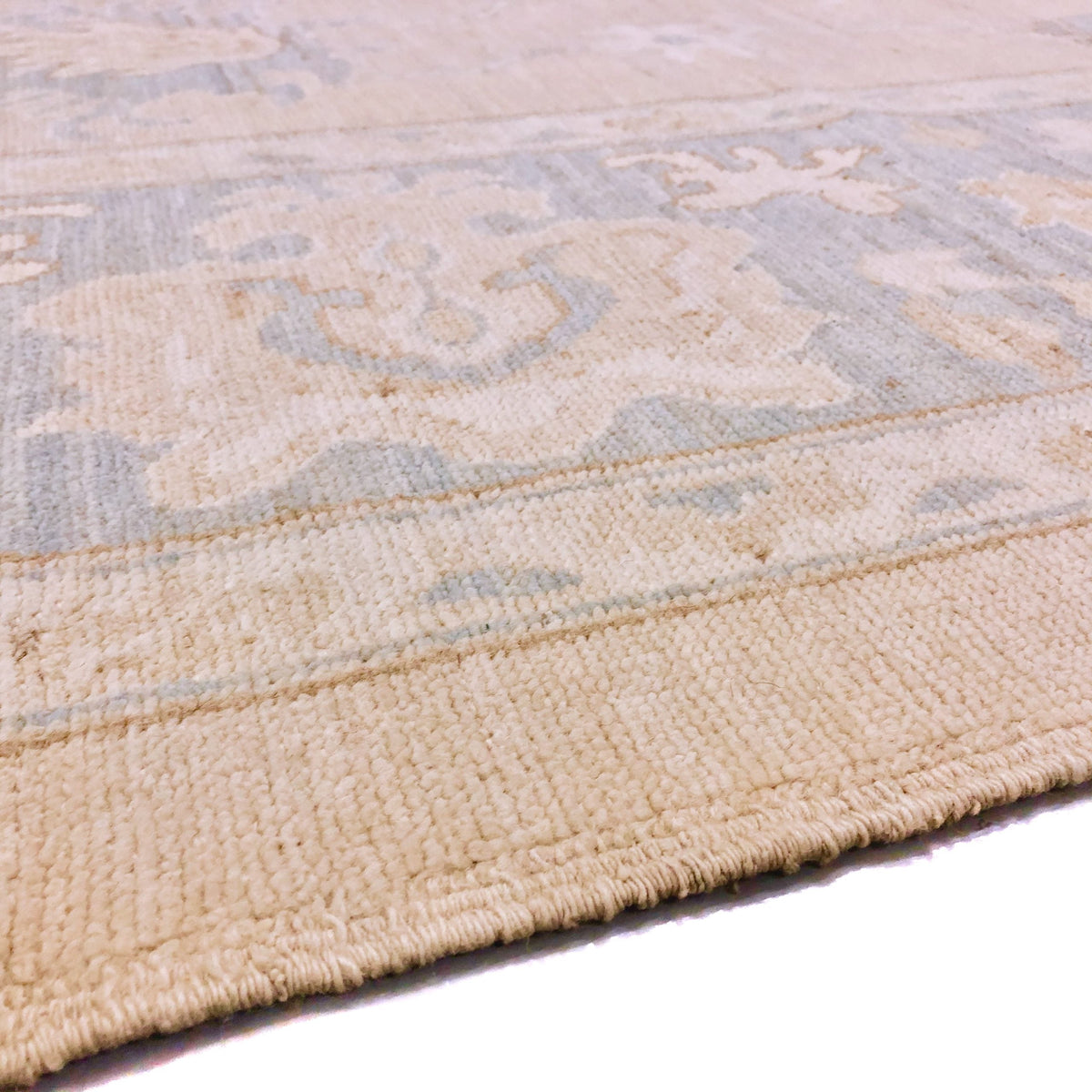 Antique Washed Oushak (10'04"x14'07") sand/lt.blue