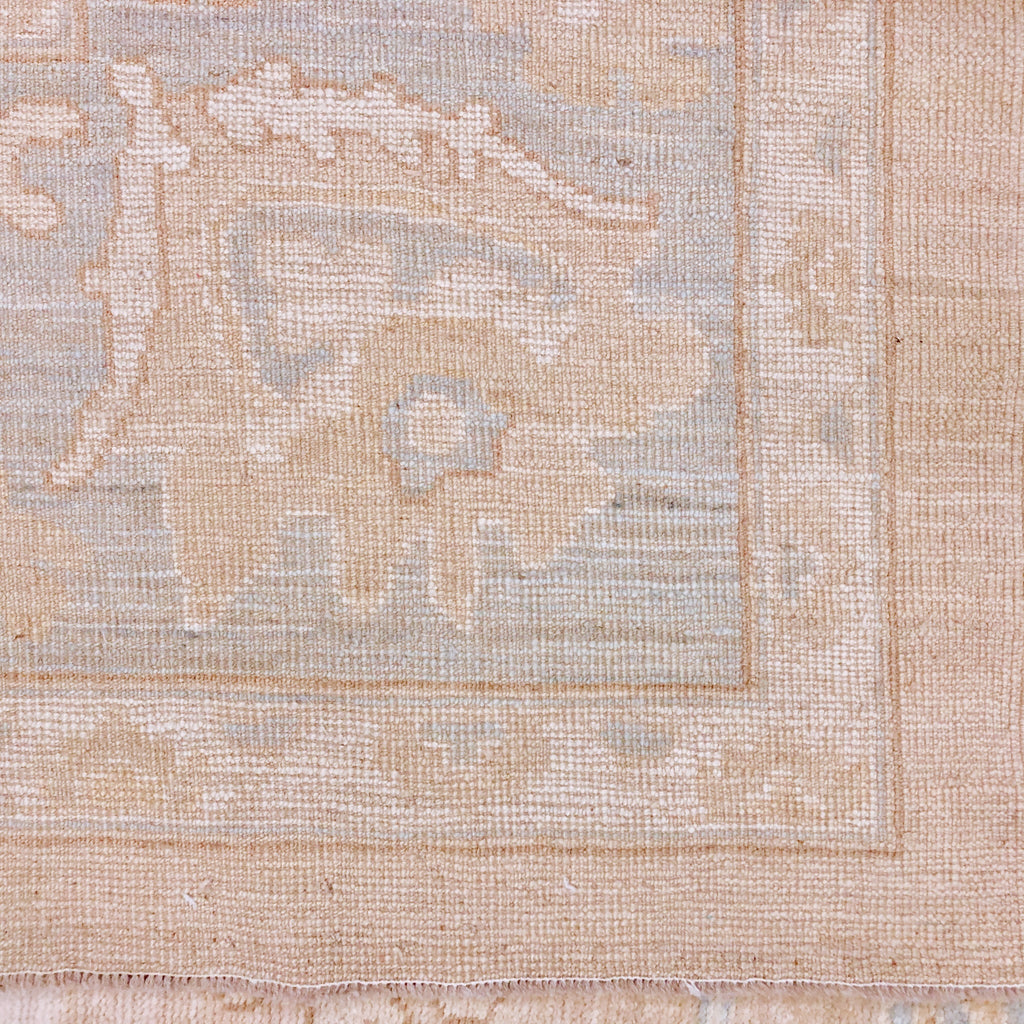 Antique Washed Oushak (10'04"x14'07") sand/lt.blue