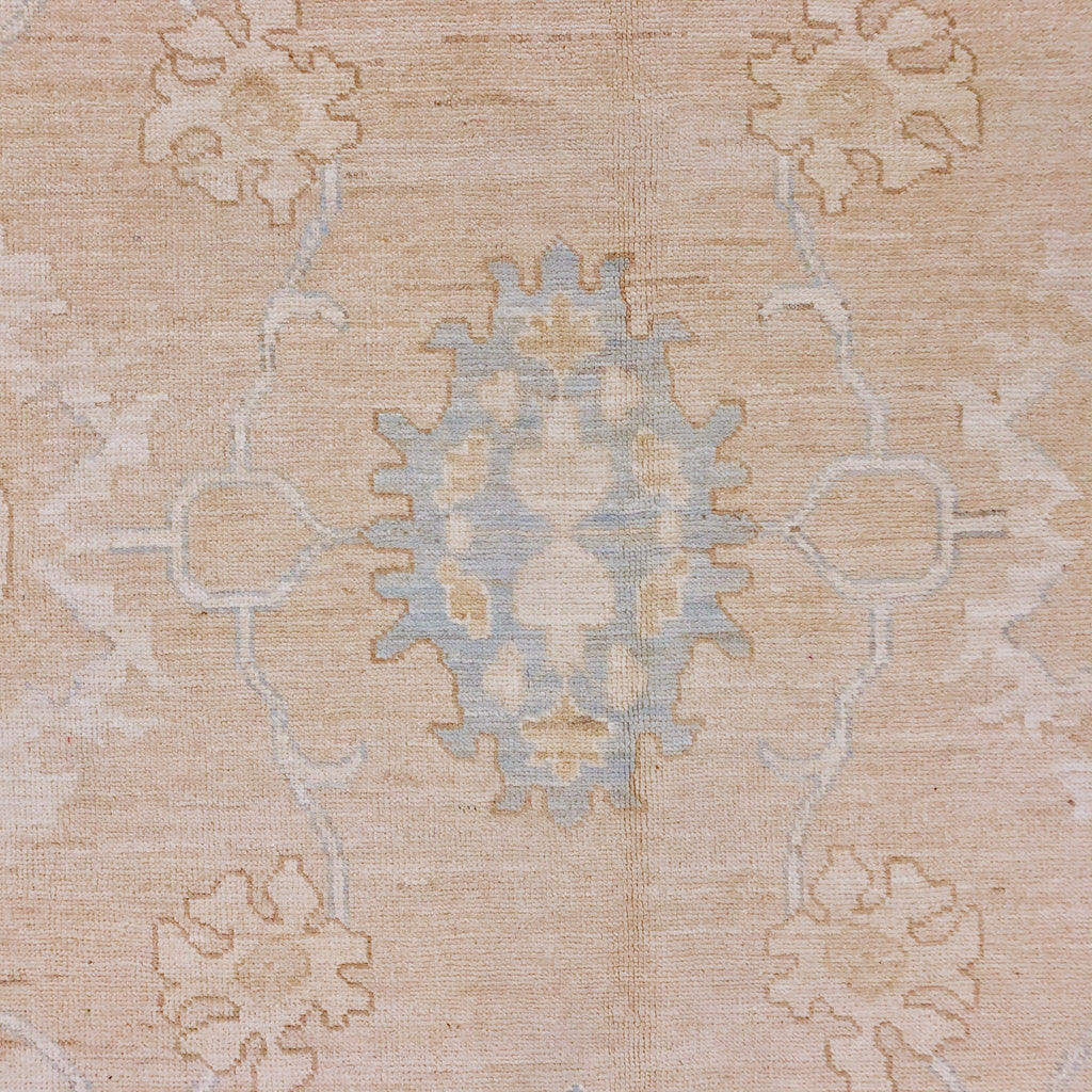 Antique Washed Oushak (10'04"x14'07") sand/lt.blue