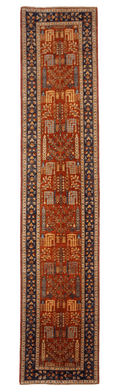 Espalier (2'08"x13' Runner) rust/navy
