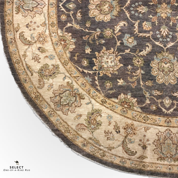 Chobi (8' Round) gray/lt.gold