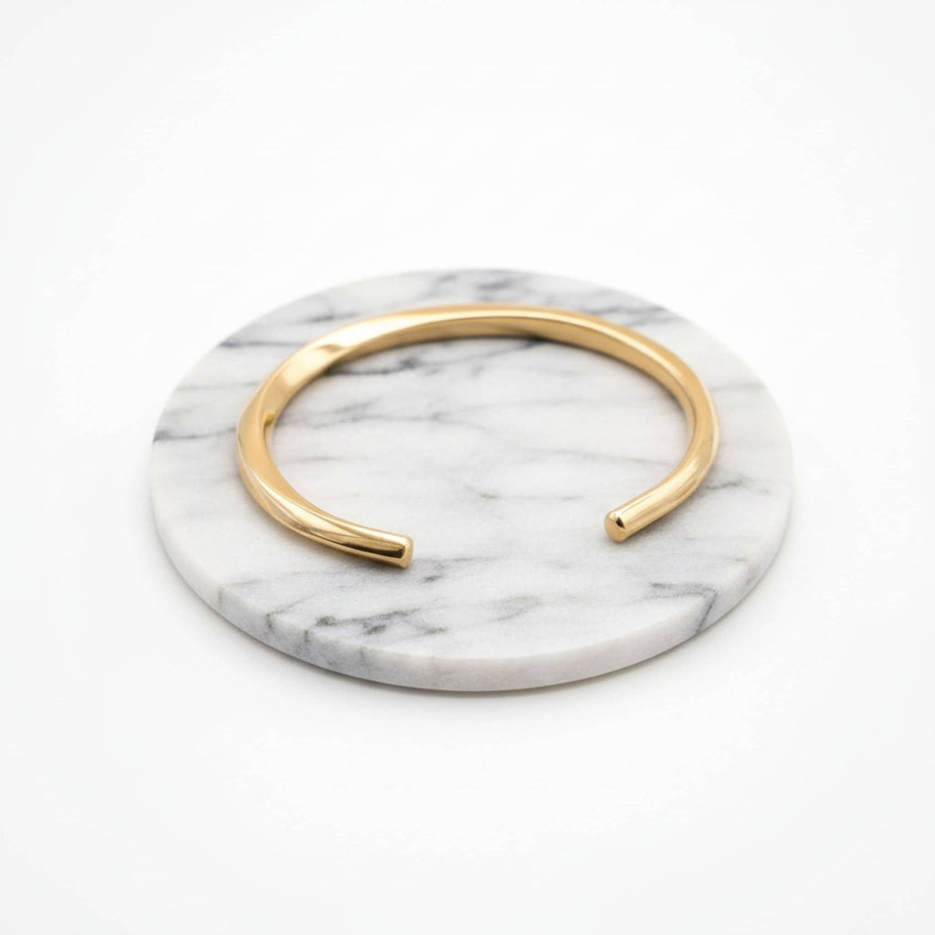Round Open Twisted Cuff Bracelet for Men and Women - Pili