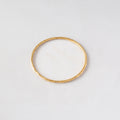Thin Circular Textured Brass Bangle for Women - Raha
