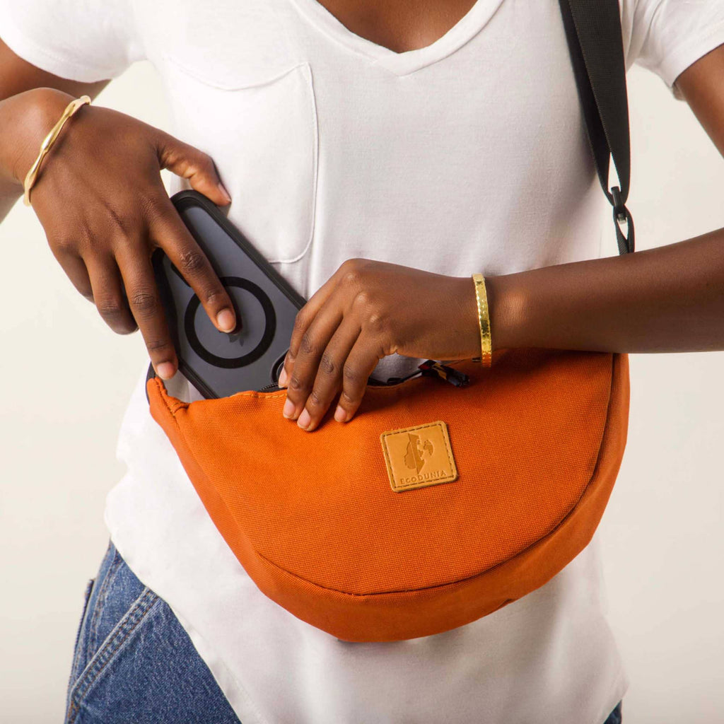 Round Mini Shoulder Bags for Women - Canvas Bag