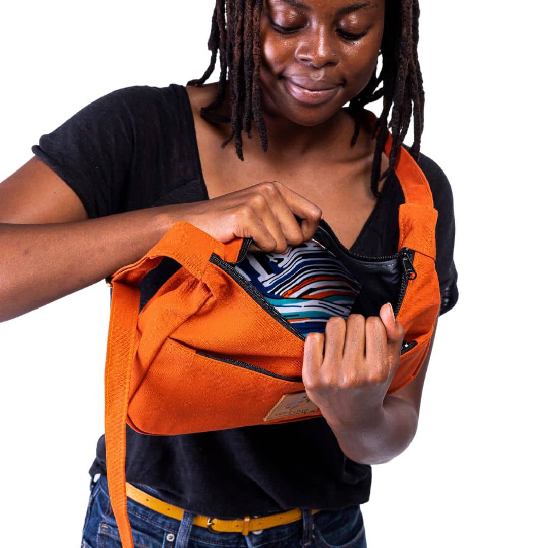 Crossbody Crescent Bag - Canvas Shoulder Bag for Women